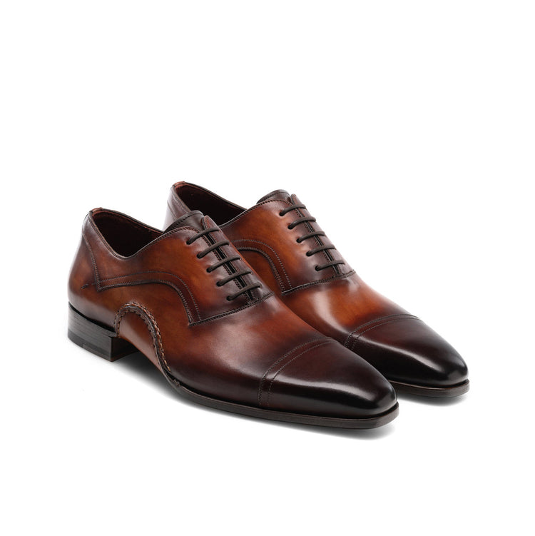 Height Increasing Brown Leather Byron Bay Oxfords Shoes