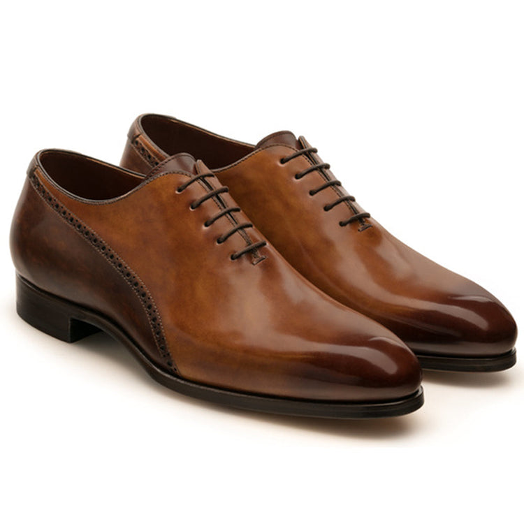 Tan & Brown Leather Darien Brogue Oxfords