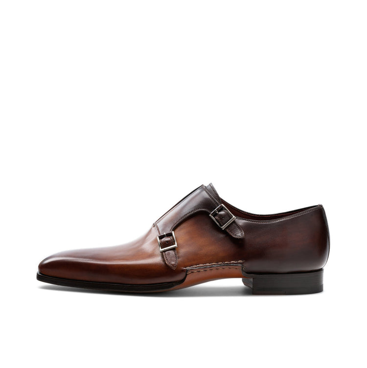 Tan & Brown Leather Ballina Monk Straps Shoes