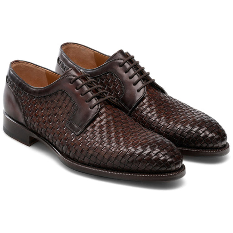 Black Leather Formal Oxford Wholecut Shoes for Men by Costoso Italiano 
