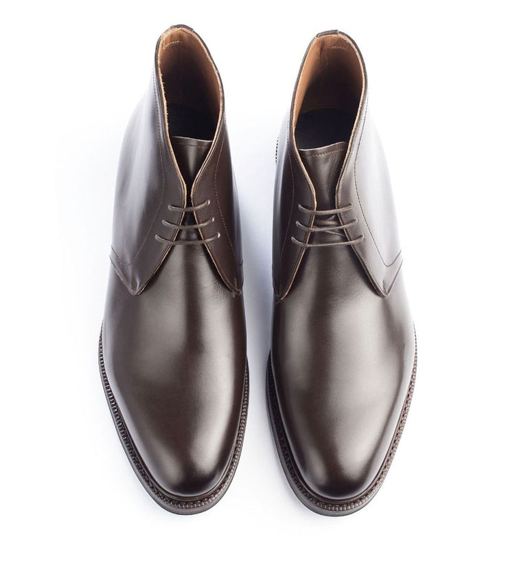 Brown Leather Exeter Lace Up Chukka Boots