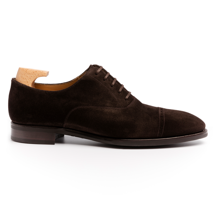 Brown Suede Eastney Toe Cap Oxfords
