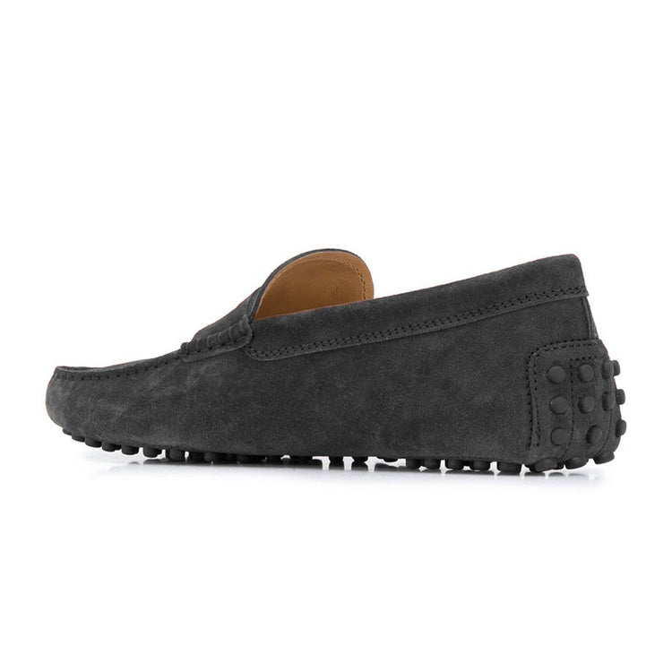 Grey Suede Alcalde Penny Driving Loafers