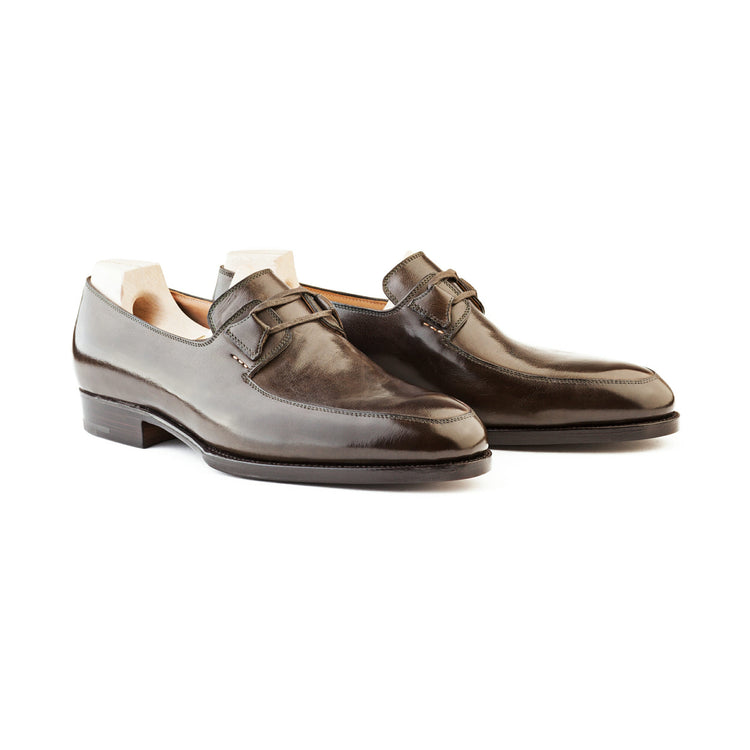 Goodyear Welted Barcelos Olive Green Leather Loafer With Violin Leather Sole
