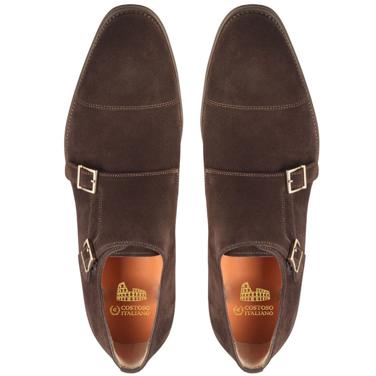 Brown Suede Castle Monk Straps