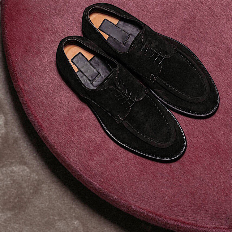Brown Suede Melton Derby Shoes