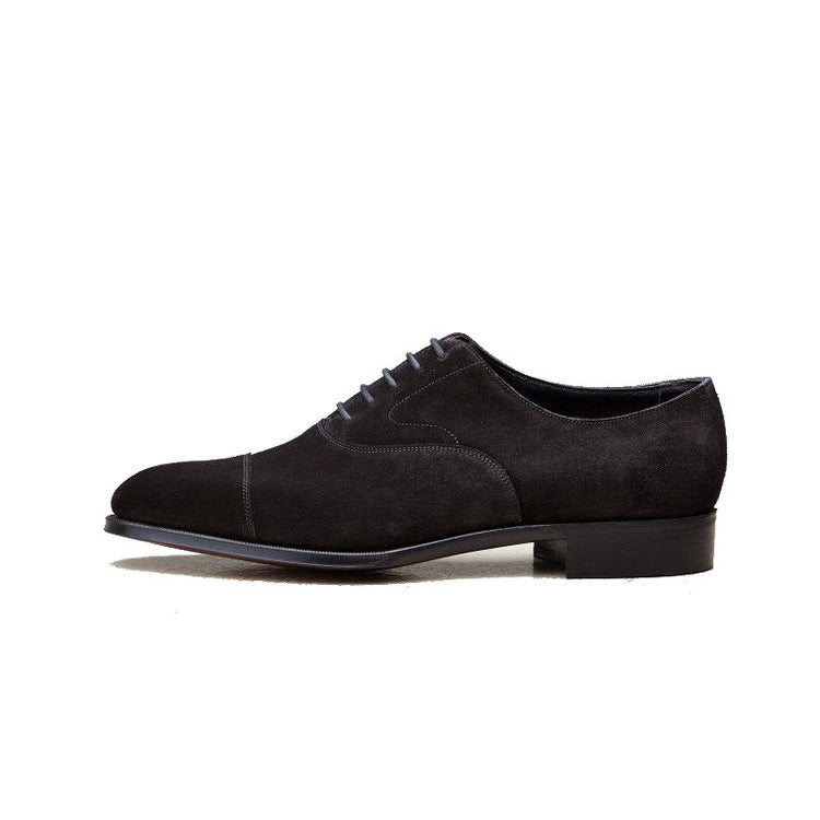 Black Suede Waltham Toe Cap Oxfords