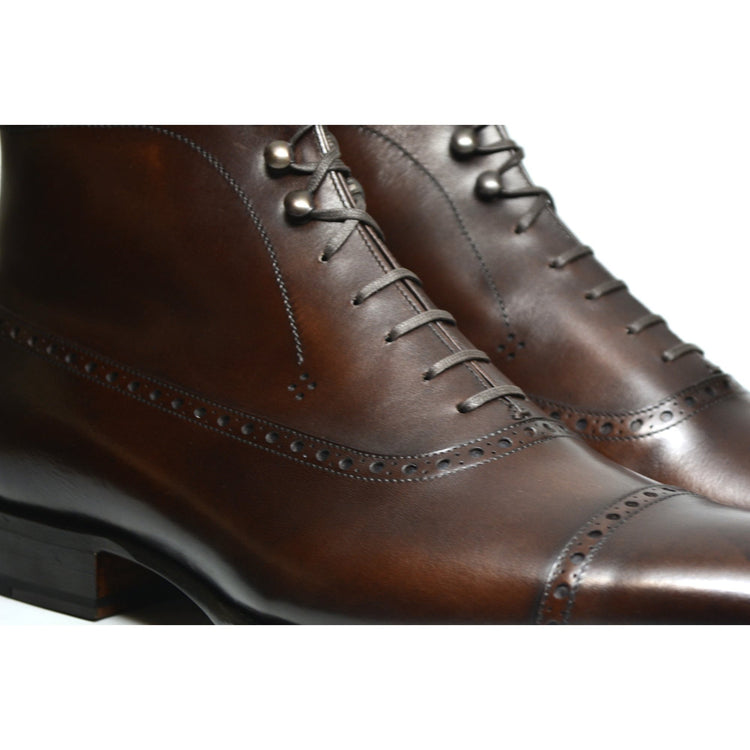 Brown Leather Clifton Lace Up Boots