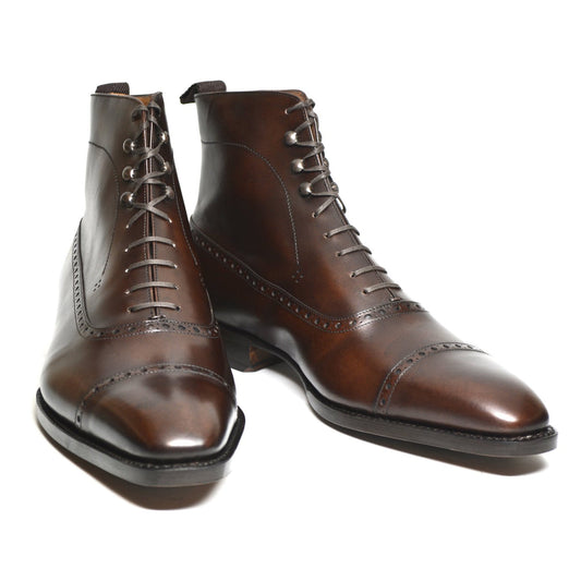 Brown Leather Clifton Lace Up Boots