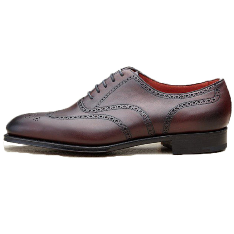Mahogany Brown Leather Gedling Brogue Oxfords