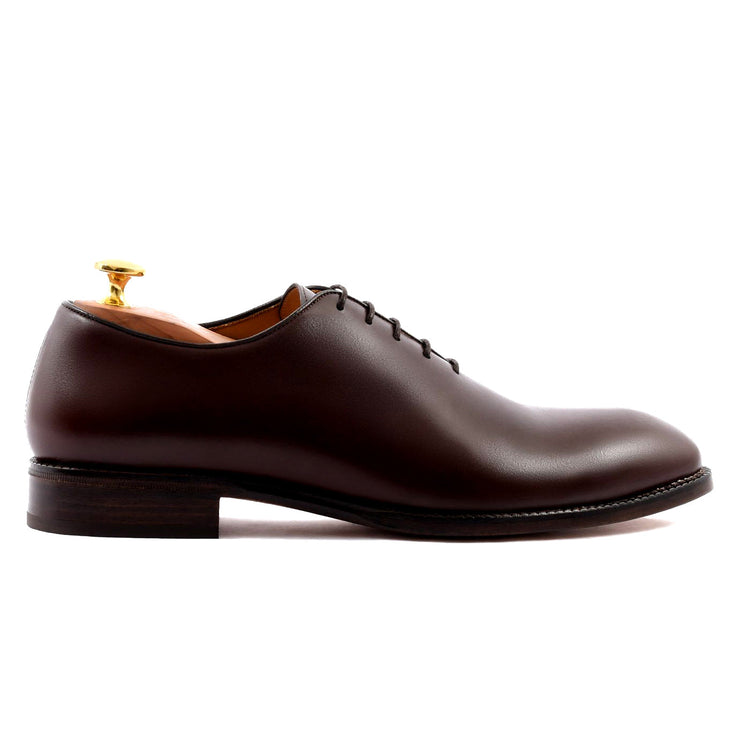 Height Increasing Brown Leather Drayton One Cut Oxfords - Formal Shoes