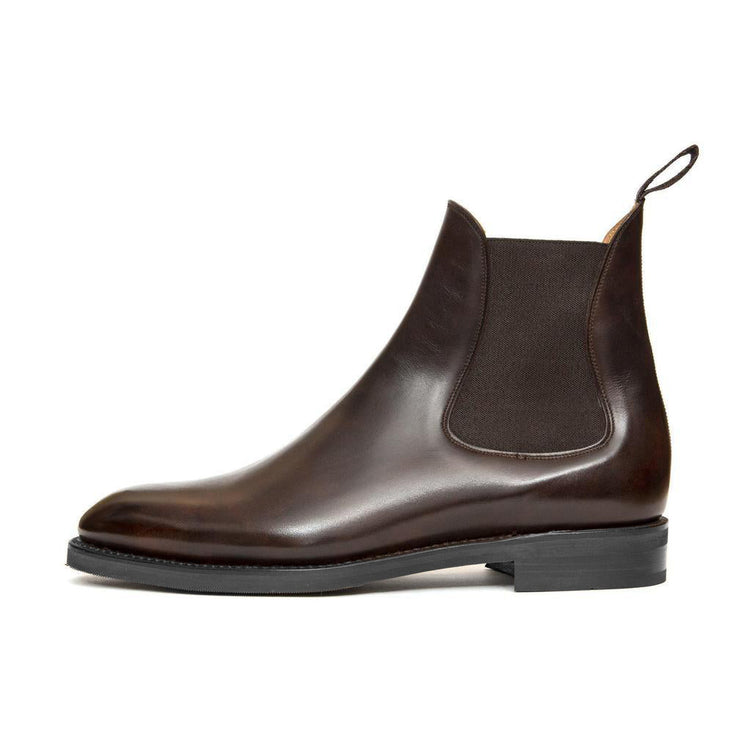 Height Increasing Brown Leather Fenland Slip On Chelsea Boots