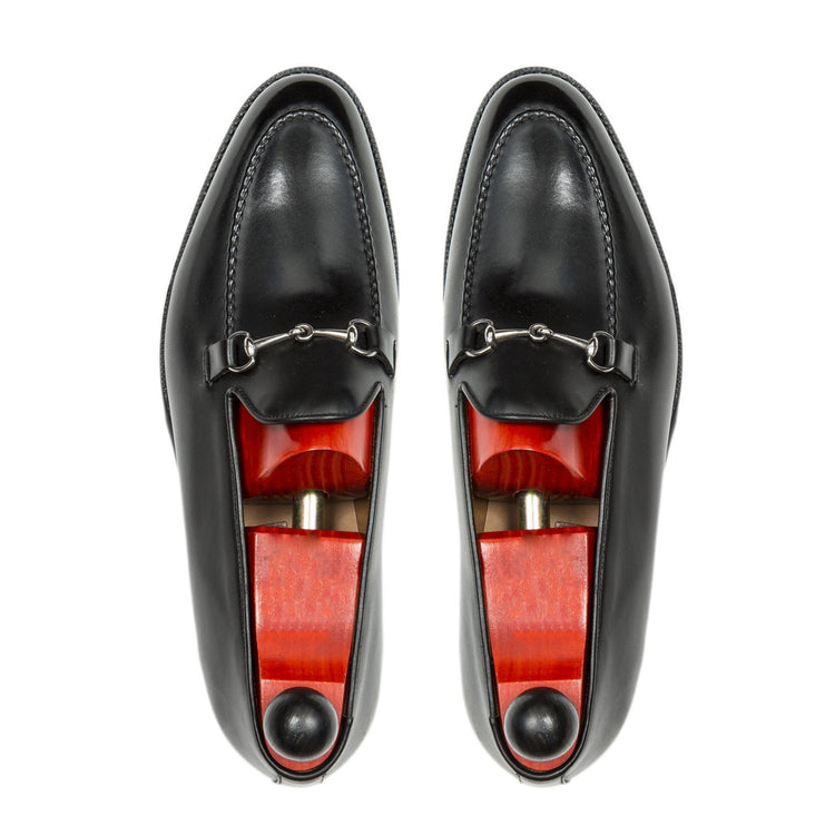 Black Leather Palmela Horsebit Loafers