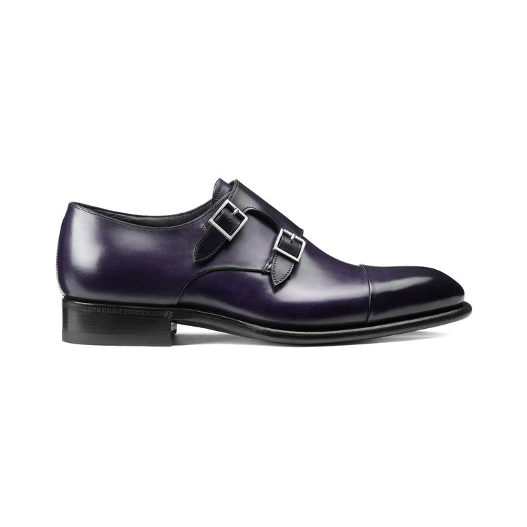 Purple Leather Castle Monk Straps